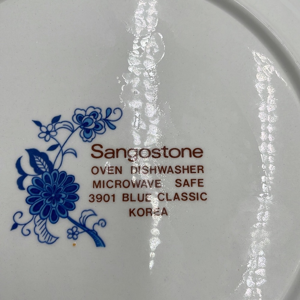 Sangostone 11inch 3902 Blue Classic Plate from Korea - Picture 3 of 3